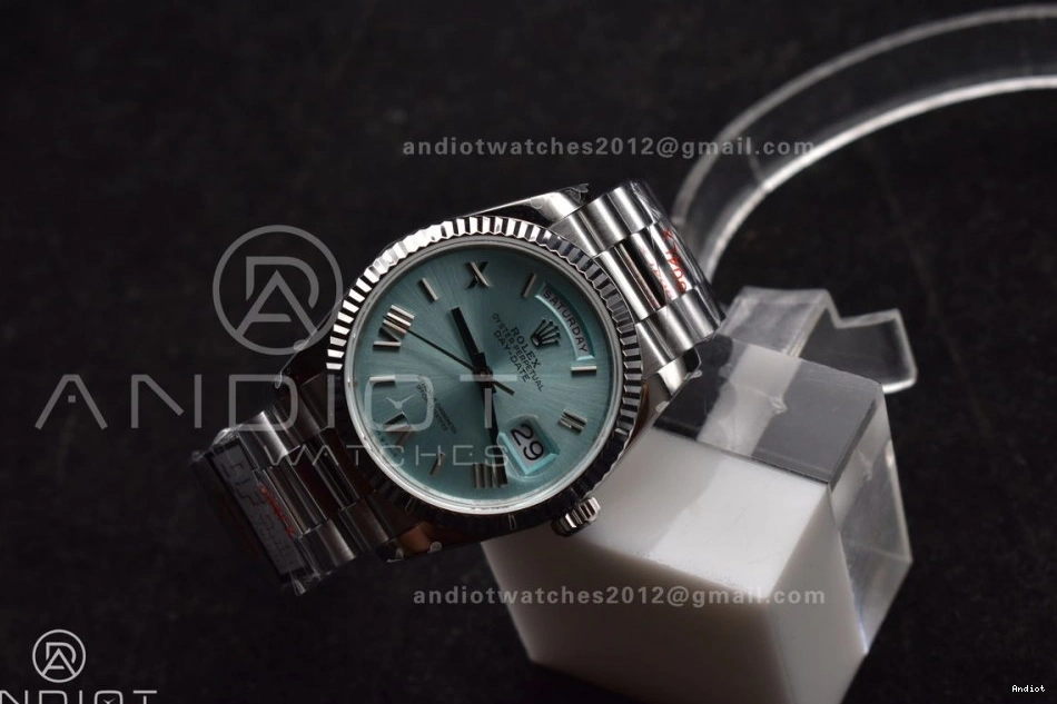 Bracelet on Edition (Gain V5 Weight) vr3255 Light Roman SS 36 904L Best DayDate Steel Dial President Blue QF 0308